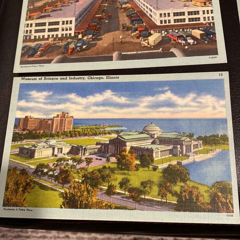 11 vintage postcards of Chicago from the 1940’s includes Comiskey Park